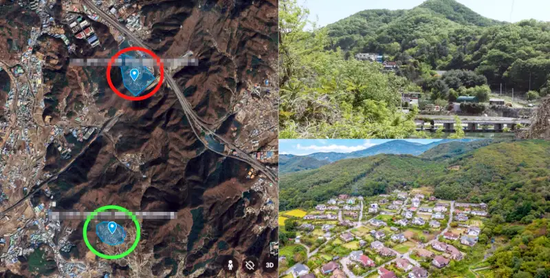피해야할 전원주택 단지 중 '나홀로 지역' 예시 이미지