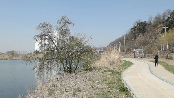 공릉천. 깔끔하게 개발되진 않았지만, 잔잔한 흐름이 좋다