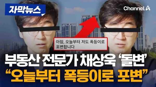 하락론의 대표주자 '채상욱 포변' 유튜브 썸네일(채널A)